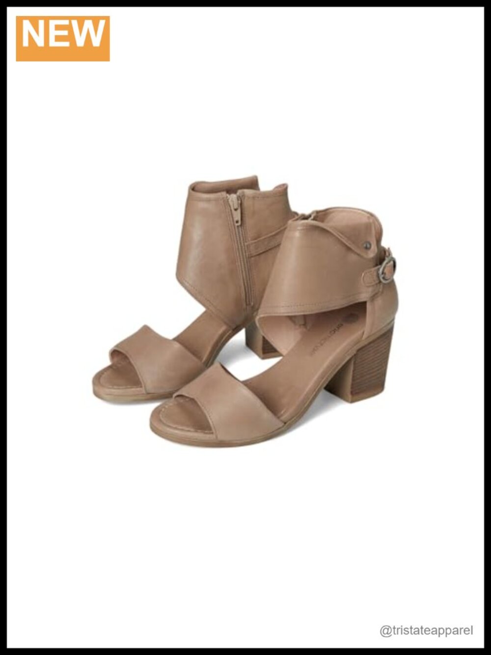 Eric Michael Womens Callie Leather Block Heel Ankle Strap Sandals